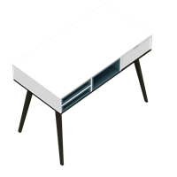 Modern straight-sided desk