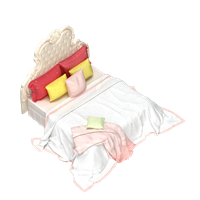 European style fabric double bed
