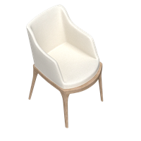 Nordic style leather dining chair
