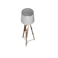 Modern wooden floor lamp