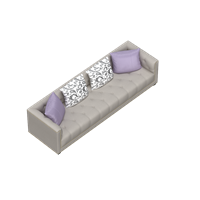Modern fabric multi-person sofa