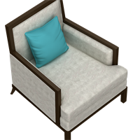 Chinese style fabric multi-person sofa