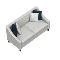 modern fabric double sofa