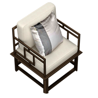 Chinese fabric single sofa