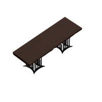 Chinese style desk with straight edge