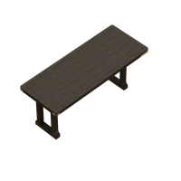 Chinese style desk with straight edge