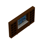 Chinese solid wood wine cabinet