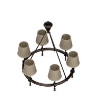 American metal chandelier