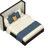 Chinese fabric bed