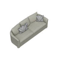 Modern fabric double sofa