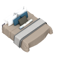 Modern fabric double bed