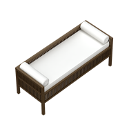 Chinese fabric bed end stool