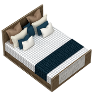 Chinese fabric double bed