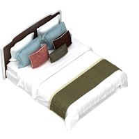 American fabric double bed