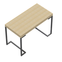 Modern straight-sided desk