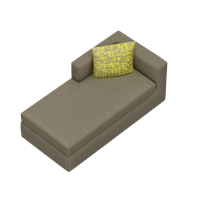 Modern fabric chaise longue