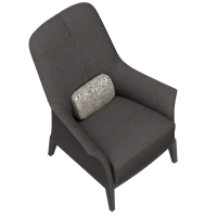 Modern fabric high back chair