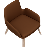 Nordic style fabric single sofa