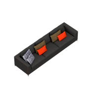 Modern fabric multi-person sofa