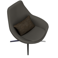 Modern leather art lounge chair