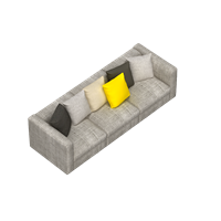 Modern fabric multi-person sofa