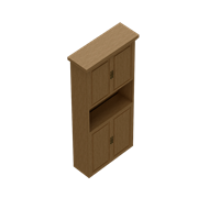 American wooden art console