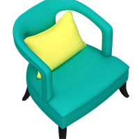 Modern fabric single sofa
