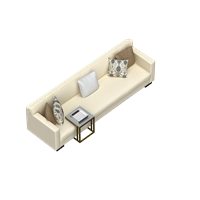 Modern fabric multi-person sofa