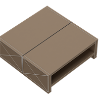 Modern wooden coffee table