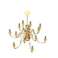 American metal chandelier