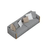 Nordic style fabric double sofa