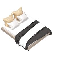 Modern fabric double bed