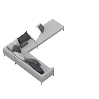 Modern fabric corner sofa