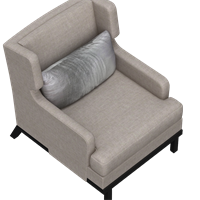 Modern cloth art single sofa