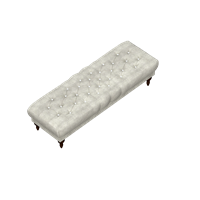 American fabric bed end stool