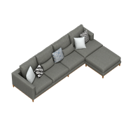 Nordic style fabric corner sofa