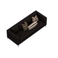 Modern leather art multi-person sofa
