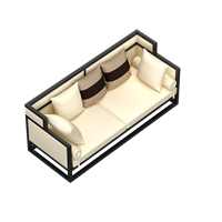 Chinese fabric double sofa