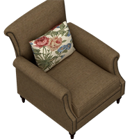 American fabric single sofa
