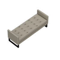 Modern fabric bed end stool