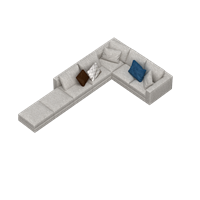 Modern fabric corner sofa