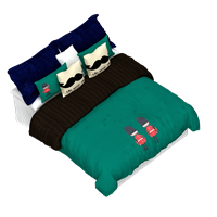Modern fabric children's single bed