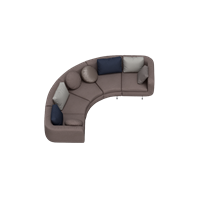 Nordic style fabric multiplayer sofa