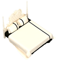 American fabric double bed