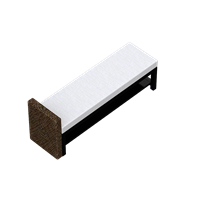 Chinese fabric bed end stool