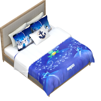 Modern fabric children's single bed