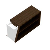 Modern wooden art magazine rack