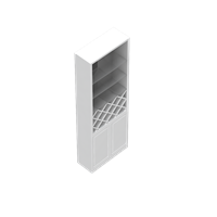 Modern wood art wine cabinet