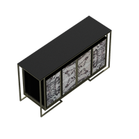 Modern wooden art cabinet