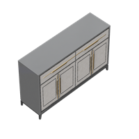 Modern metal side cabinet